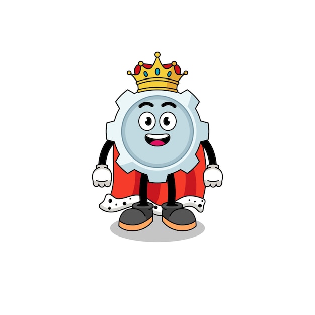 Mascot Illustration of gear king