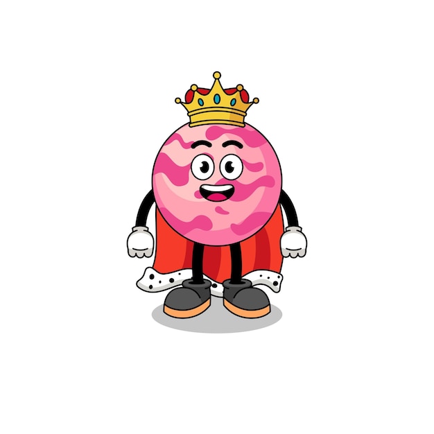 Mascot Illustration of ice cream scoop king