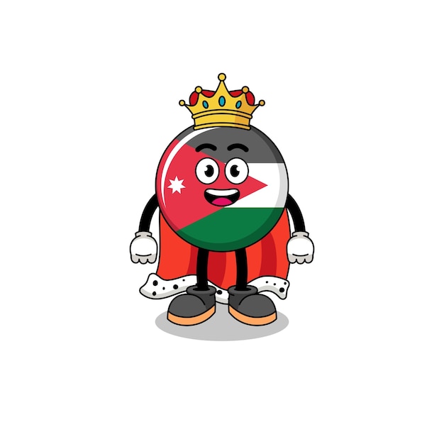 Mascot Illustration of jordan flag king