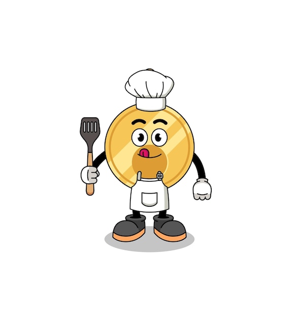 Vector mascot illustration of key chef