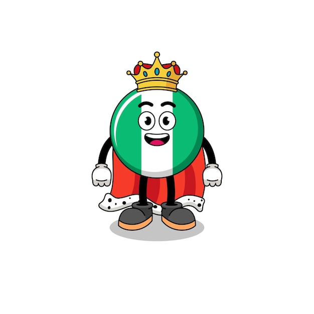 Mascot Illustration of nigeria flag king