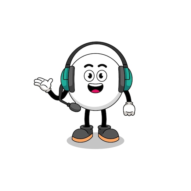 Mascot Illustration of speech bubble as a customer services