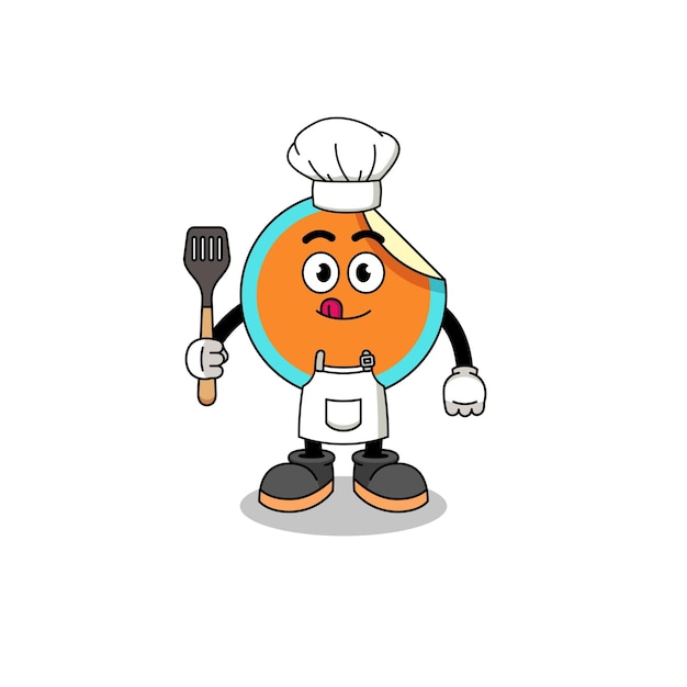 Mascot Illustration of sticker chef