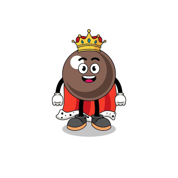 Mascot Illustration of tapioca pearl king character design