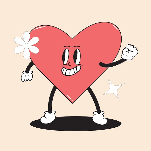 Mascot karakter illustratie liefde logo