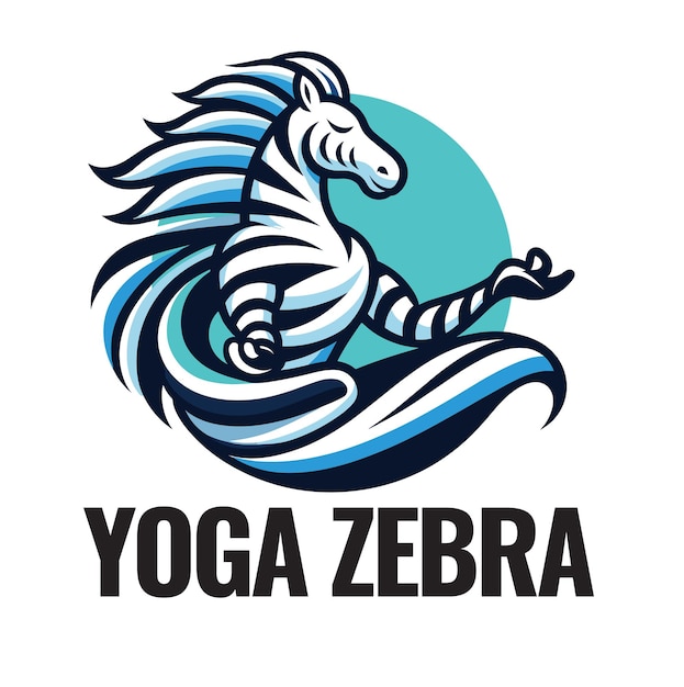 Vettore mascotte logo dell'animale zebra illustrazione vettoriale