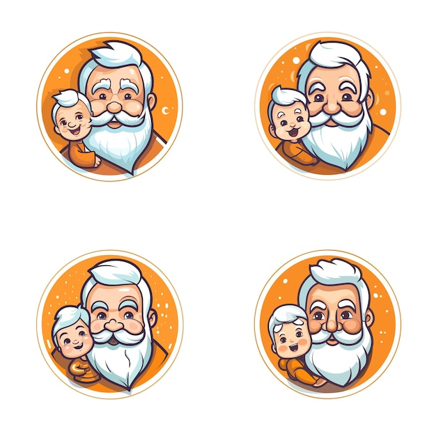 Логотип талисмана Баба и малыш