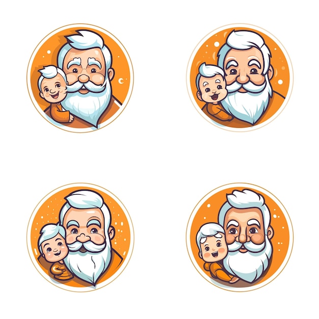 Vector mascot logo baba and baby