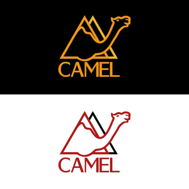 Талисман логотип верблюд значок уникальный и современный элегантный дизайн
