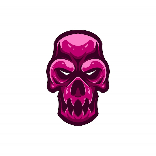 Mascot logo candy skull head