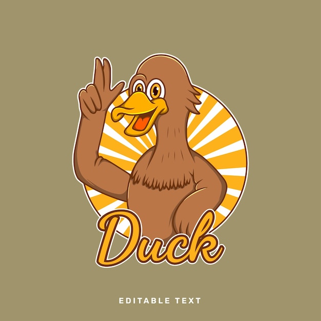 mascot logo duck restaurant food