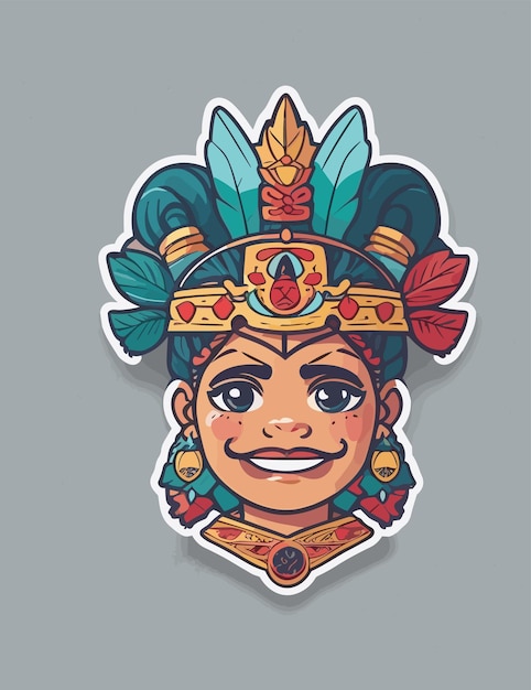 Vector a mascot logo of hispanic heritage month