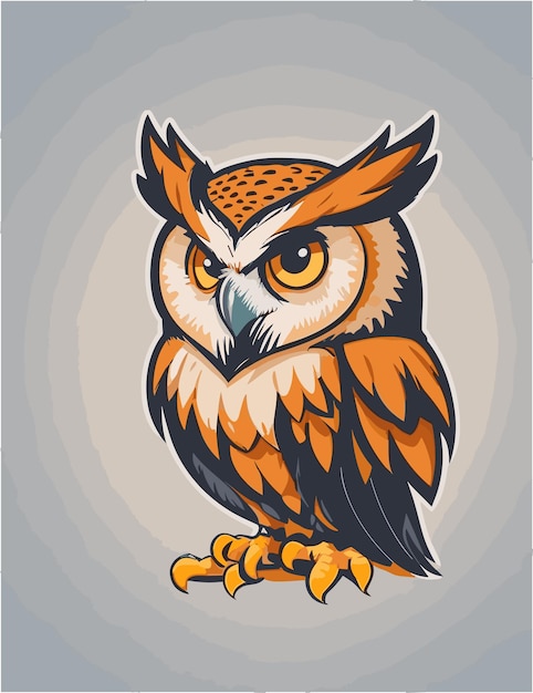 a mascot logo of owl