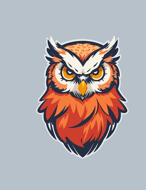 フクロウのマスコットロゴ