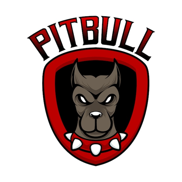 Logo della mascotte pitbull