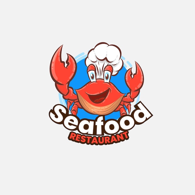 Vector mascot logo seafood design template