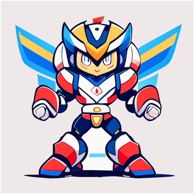 Vector mascot robot character vector for gaming