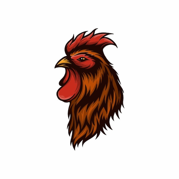 Mascot rooster head vector illustration
