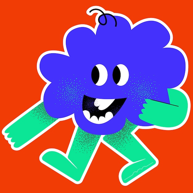 Vector mascot texture experimental character