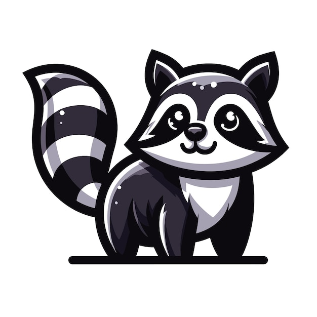 mascot vector raccoon forest animal