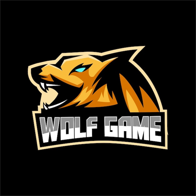 Mascot wolf gaming logo