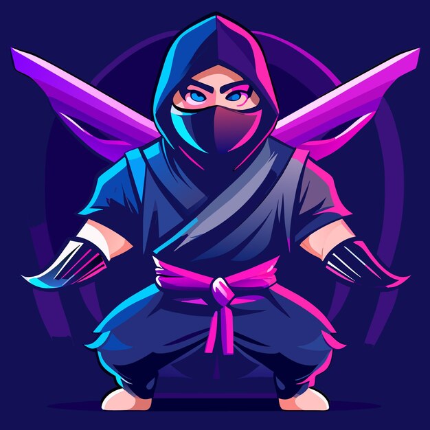 Vector mascotstyle ninja graphic