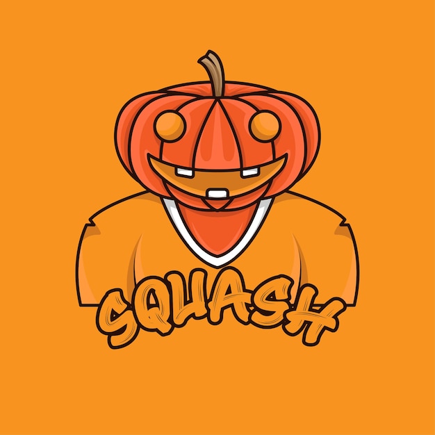 Mascotte Cartoon Squash Cute Hellowen