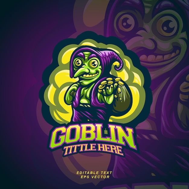 Mascotte goblin vector logo