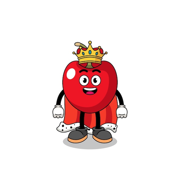 Mascotte Illustratie van Cherry King Character Design