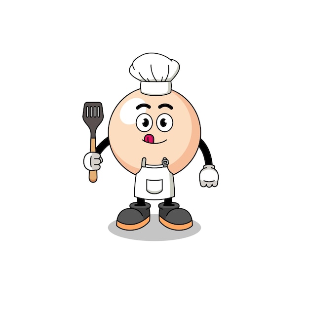 Mascotte Illustratie van parelchef