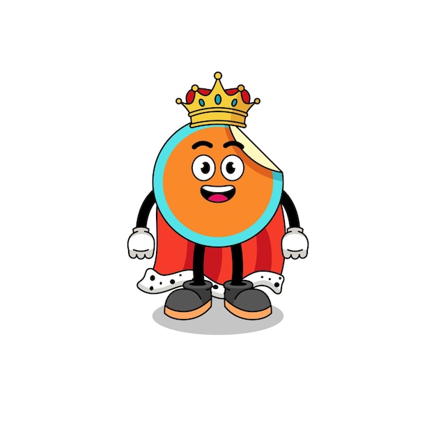 Vector mascotte illustratie van sticker koning