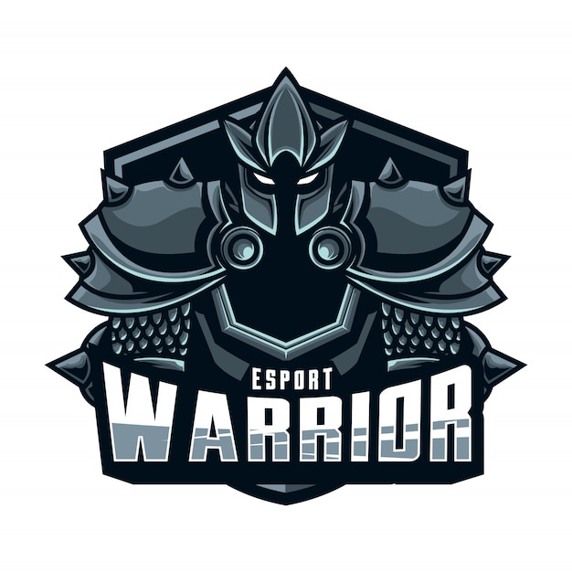 Mascotte logo krijger esport