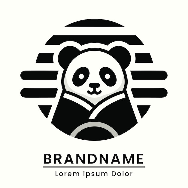 mascotte panda logo ontwerp moderne klassieke mascotte branding