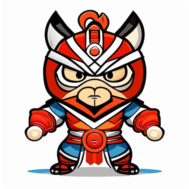 Vector mascotte warrior character vector voor webdesign