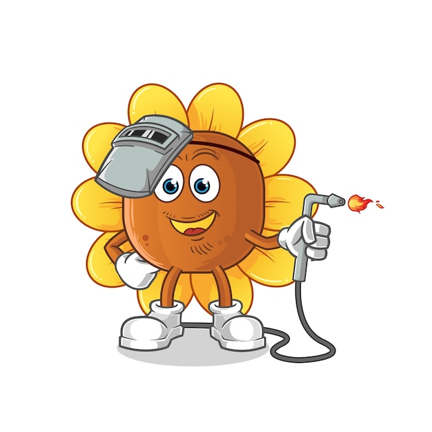 Mascotte zonnebloem lasser