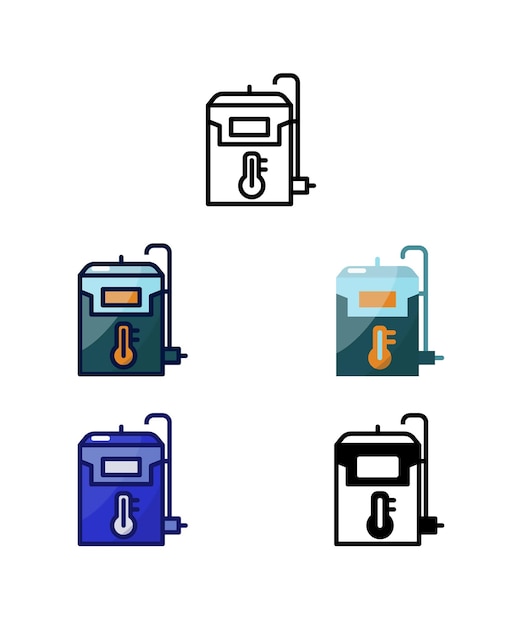 Vector mashing beer home brewer equipment and raw material icons vector