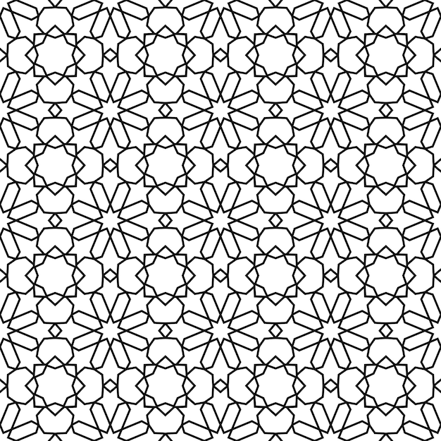 Mashrabiya arabesque arabic seamless pattern