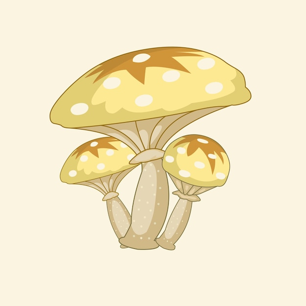 Illustrazione vettoriale 2d di funghi