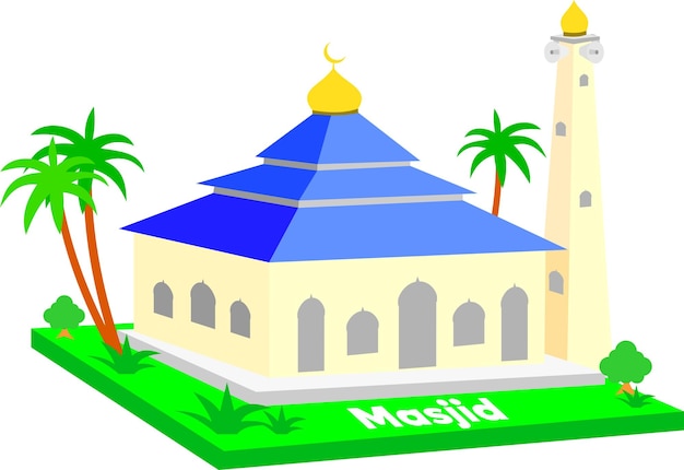 Vector masjid mosque