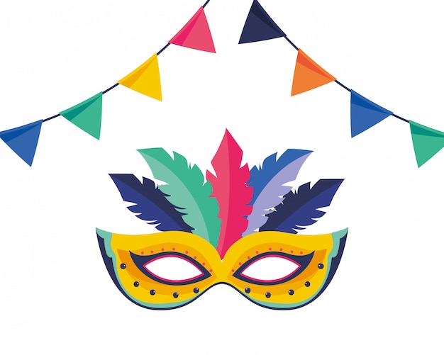 Vector mask brazil carnival vector illustration