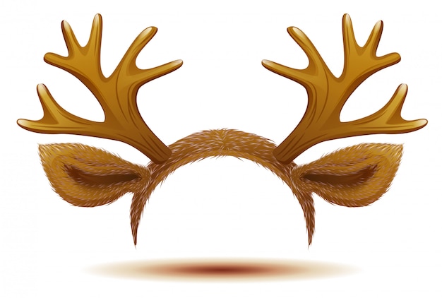 Vector mask deer antler and ears