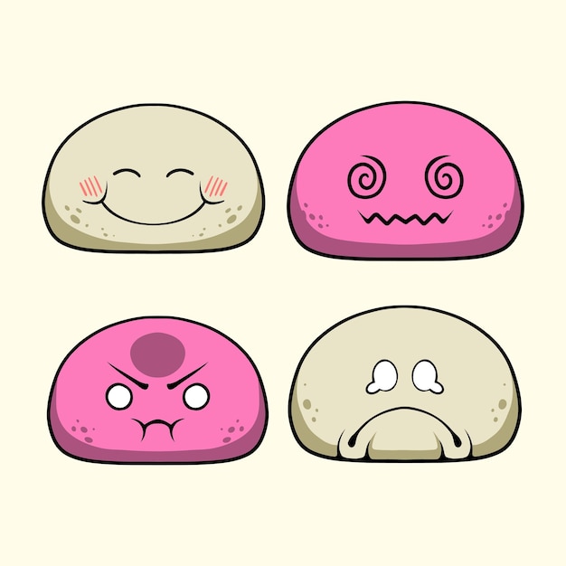 Vector mask food mochi vector art