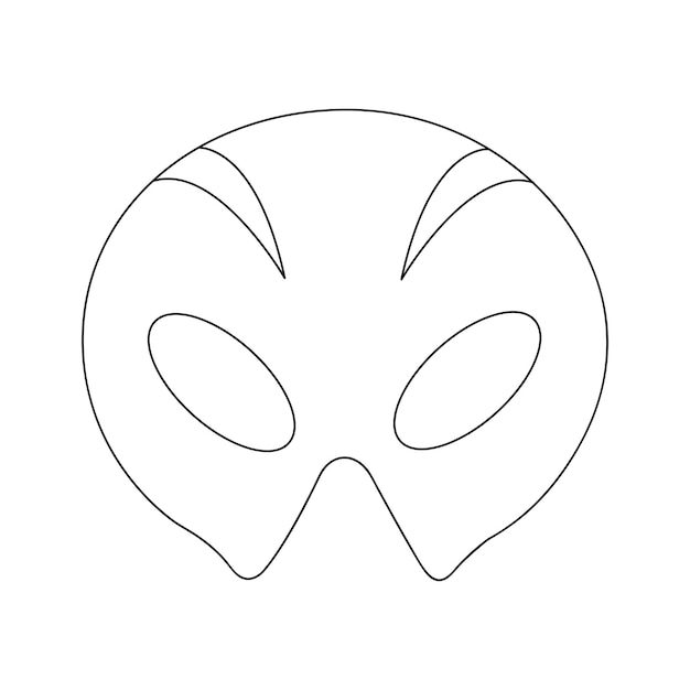 Vector mask, halloween vector isolated on white background. illustration of halloween mask.