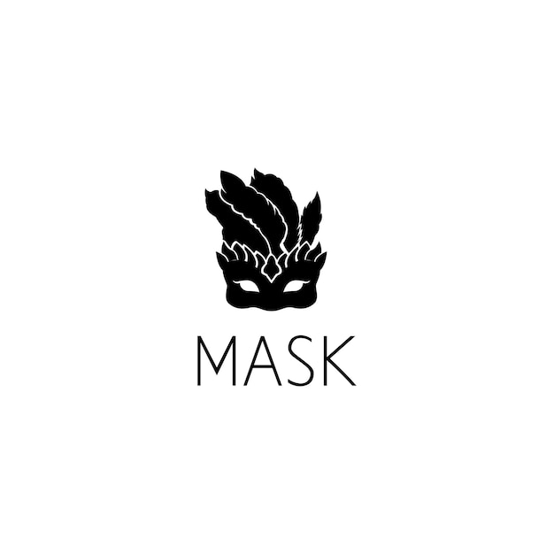 Concetto di design grafico del logo della maschera