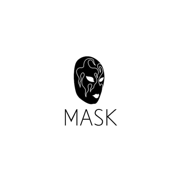 Concetto di design grafico del logo della maschera