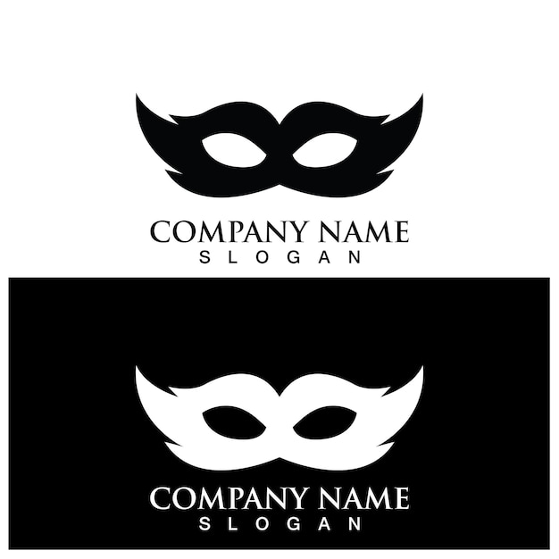 Vector mask party logo and vector template