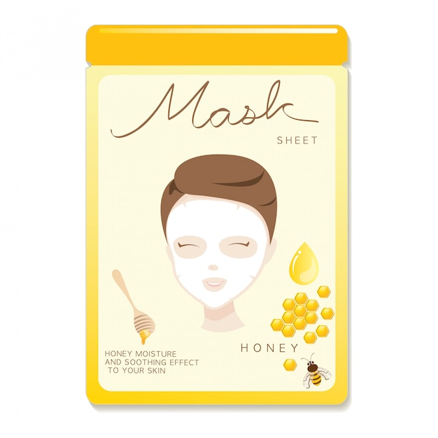 Vector mask sheet honey yellow