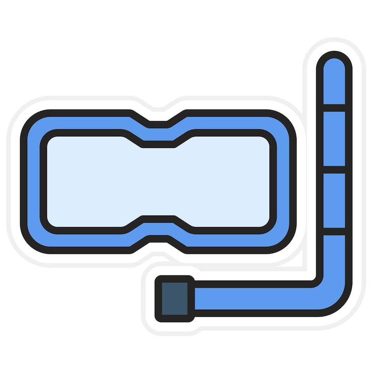 Vector mask and snorkel icon vector image can be used for vacation and tourism