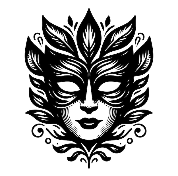 Vector mask tattoo design vector image