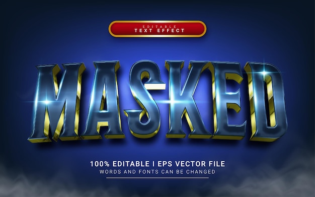 Masked 3d style text effect